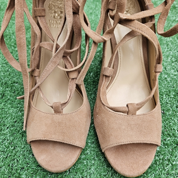 Vince Camuto Women's Lace-up Suede Heels - Picture 2 of 10